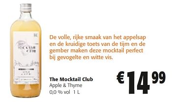 Promotions The mocktail club apple + thyme - The Mocktail Club - Valide de 10/04/2024 à 23/04/2024 chez Colruyt