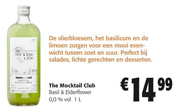Promotions The mocktail club basil + elderflower - The Mocktail Club - Valide de 10/04/2024 à 23/04/2024 chez Colruyt