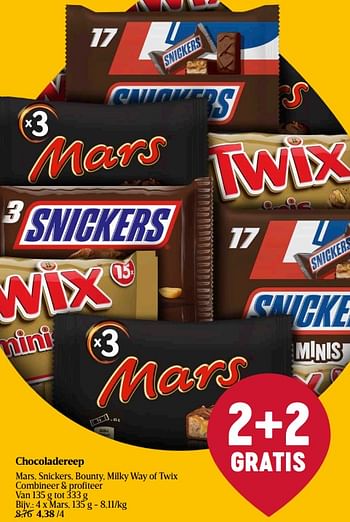 Promoties Chocoladereep mars - Mars - Geldig van 11/04/2024 tot 17/04/2024 bij Delhaize