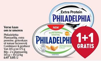 Promoties Verse kaas om te smeren plantaardig - Philadelphia - Geldig van 11/04/2024 tot 17/04/2024 bij Delhaize