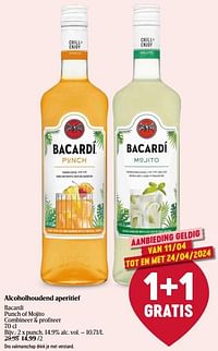 Alcoholhoudend aperitief punch-Bacardi