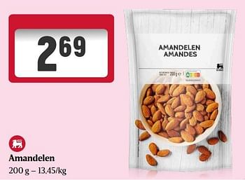 Promoties Amandelen - Huismerk - Delhaize - Geldig van 11/04/2024 tot 17/04/2024 bij Delhaize