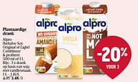 Promoties Drank op basis van soja met vanillesmaak - Alpro - Geldig van 11/04/2024 tot 17/04/2024 bij Delhaize