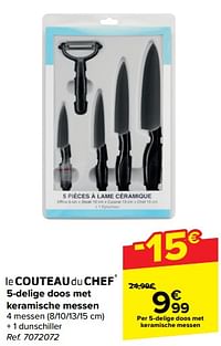 5-delige doos met keramische messen-Le Couteau du Chef