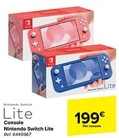 Promoties Console nintendo switch lite - Nintendo - Geldig van 10/04/2024 tot 22/04/2024 bij Carrefour