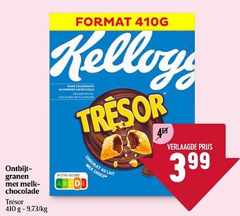 Promotions Ontbijtgranen met melkchocolade - Tresor - Valide de 11/04/2024 à 17/04/2024 chez Delhaize