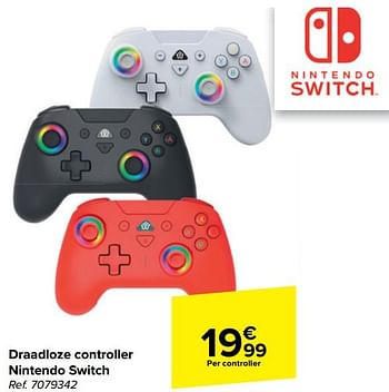 Promotions Draadloze controller nintendo switch - Nintendo - Valide de 10/04/2024 à 22/04/2024 chez Carrefour