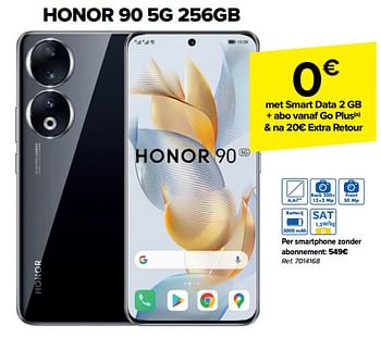 Promoties Honor 90 5g 256gb - Honor - Geldig van 10/04/2024 tot 22/04/2024 bij Carrefour