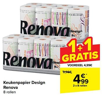 Promoties Keukenpapier design renova - Renova - Geldig van 10/04/2024 tot 22/04/2024 bij Carrefour
