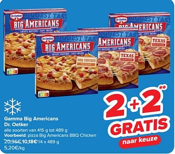 Promotions Pizza big americans bbq chicken - Dr. Oetker - Valide de 10/04/2024 à 22/04/2024 chez Carrefour