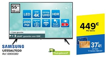 Promotions Samsung led-tv ue55au7020 - Samsung - Valide de 10/04/2024 à 22/04/2024 chez Carrefour