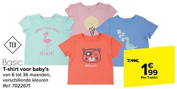 Promotions T-shirt voor baby`s - Tex - Valide de 10/04/2024 à 22/04/2024 chez Carrefour