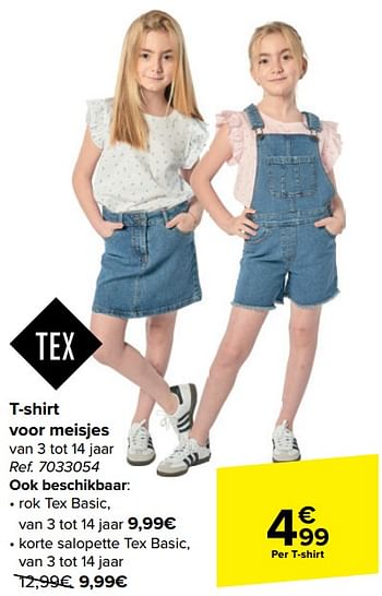 Promotions T-shirt voor meisjes - Tex - Valide de 10/04/2024 à 22/04/2024 chez Carrefour