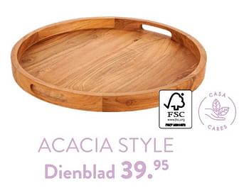 Promotions Acacia style dienblad - Produit maison - Casa - Valide de 28/03/2024 à 01/05/2024 chez Casa