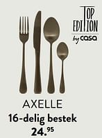 Promoties Axelle 16-delig bestek - Huismerk - Casa - Geldig van 28/03/2024 tot 01/05/2024 bij Casa