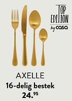 Promoties Axelle 16-delig bestek - Huismerk - Casa - Geldig van 28/03/2024 tot 01/05/2024 bij Casa