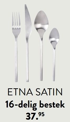 Promotions Etna satin 16-delig bestek - Produit maison - Casa - Valide de 28/03/2024 à 01/05/2024 chez Casa