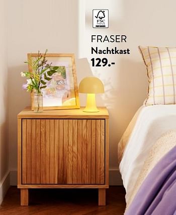 Promotions Fraser nachtkast - Produit maison - Casa - Valide de 28/03/2024 à 01/05/2024 chez Casa