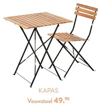 Promotions Kapas vouwstoel - Produit maison - Casa - Valide de 28/03/2024 à 01/05/2024 chez Casa