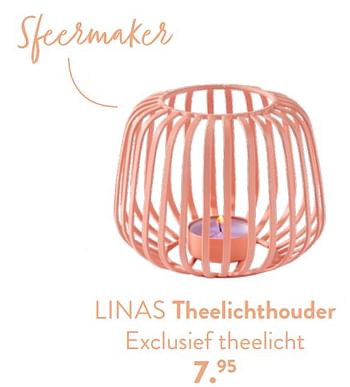 Promoties Linas theelichthouder - Huismerk - Casa - Geldig van 28/03/2024 tot 01/05/2024 bij Casa