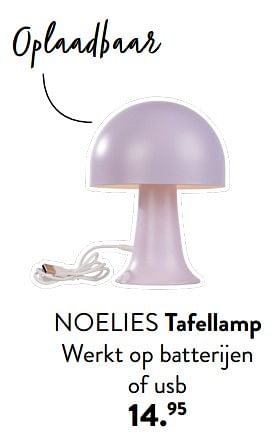 Promotions Noelies tafellamp - Produit maison - Casa - Valide de 28/03/2024 à 01/05/2024 chez Casa
