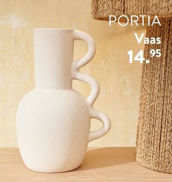 Promotions Portia vaas - Produit maison - Casa - Valide de 28/03/2024 à 01/05/2024 chez Casa