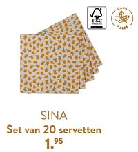 Sina set van 20 servetten-Huismerk - Casa