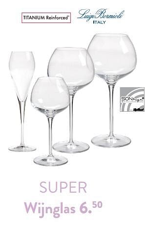 Promotions Super wijnglas - Luigi Bormioli - Valide de 28/03/2024 à 01/05/2024 chez Casa