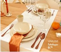 Promoties Uniline tafelloper - Huismerk - Casa - Geldig van 28/03/2024 tot 01/05/2024 bij Casa
