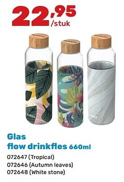 Glas flow drinkfles