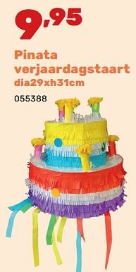 Promoties Pinata verjaardagstaart - Huismerk - Happyland - Geldig van 02/04/2024 tot 04/05/2024 bij Happyland