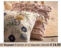 Kussen everon in 2 kleuren-Huismerk - Europoint