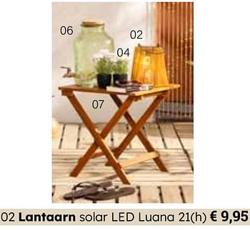 Promotions Lantaarn solar led luana - Produit Maison - Europoint - Valide de 25/03/2024 à 12/05/2024 chez Europoint