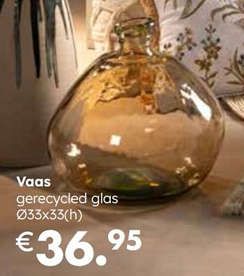 Promoties Vaas gerecycled glas - Huismerk - Europoint - Geldig van 25/03/2024 tot 12/05/2024 bij Europoint