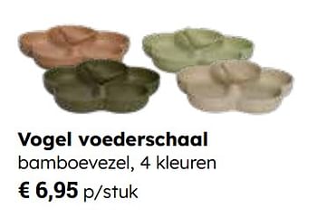 Promotions Vogel voederschaal bamboevezel - Produit Maison - Europoint - Valide de 25/03/2024 à 12/05/2024 chez Europoint