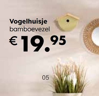 Promoties Vogelhuisje bamboevezel - Huismerk - Europoint - Geldig van 25/03/2024 tot 12/05/2024 bij Europoint