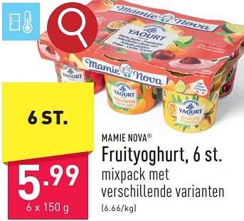 Promoties Fruityoghurt - Mamie Nova - Geldig van 31/03/2024 tot 07/04/2024 bij Aldi