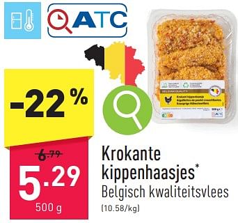 Promoties Krokante kippenhaasjes - Huismerk - Aldi - Geldig van 31/03/2024 tot 07/04/2024 bij Aldi