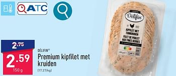 Promoties Premium kipfilet met kruiden - Delifin - Geldig van 31/03/2024 tot 07/04/2024 bij Aldi