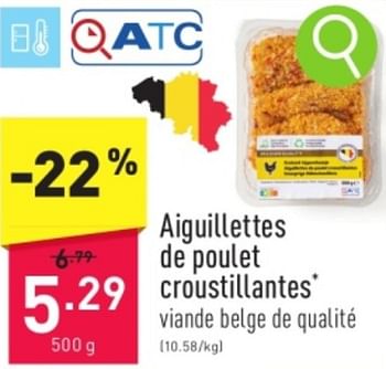Promoties Aiguillettes de poulet croustillantes - Huismerk - Aldi - Geldig van 31/03/2024 tot 07/04/2024 bij Aldi