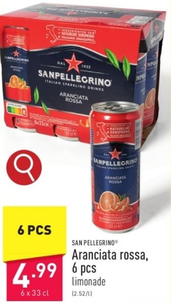 Promoties Aranciata rossa - San Pellegrino - Geldig van 31/03/2024 tot 07/04/2024 bij Aldi