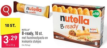 Promotions B-ready - Nutella - Valide de 31/03/2024 à 07/04/2024 chez Aldi