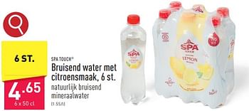 Promoties Bruisend water met citroensmaak - Spa - Geldig van 31/03/2024 tot 07/04/2024 bij Aldi