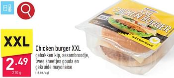 Promoties Chicken burger xxl - Huismerk - Aldi - Geldig van 31/03/2024 tot 07/04/2024 bij Aldi