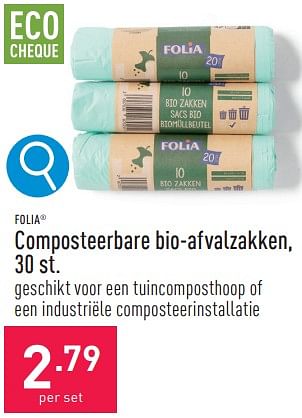 Promoties Composteerbare bio-afvalzakken - FOLIA - Geldig van 31/03/2024 tot 07/04/2024 bij Aldi