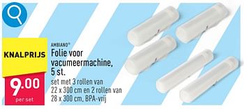 Promoties Folie voor vacumeermachine - Ambiano - Geldig van 31/03/2024 tot 07/04/2024 bij Aldi