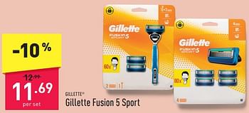 Promoties Gillette fusion 5 sport - Gillette - Geldig van 31/03/2024 tot 07/04/2024 bij Aldi