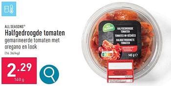 Promoties Halfgedroogde tomaten - All Seasons - Geldig van 31/03/2024 tot 07/04/2024 bij Aldi