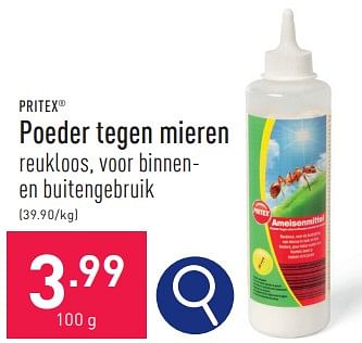Promoties Poeder tegen mieren - Pritex - Geldig van 31/03/2024 tot 07/04/2024 bij Aldi