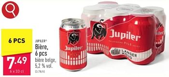 Promotions Bière - Jupiler - Valide de 31/03/2024 à 07/04/2024 chez Aldi